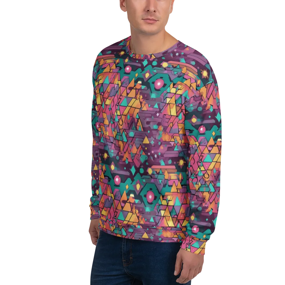 Prismatic Rumble on Sweatshirt — Left Front