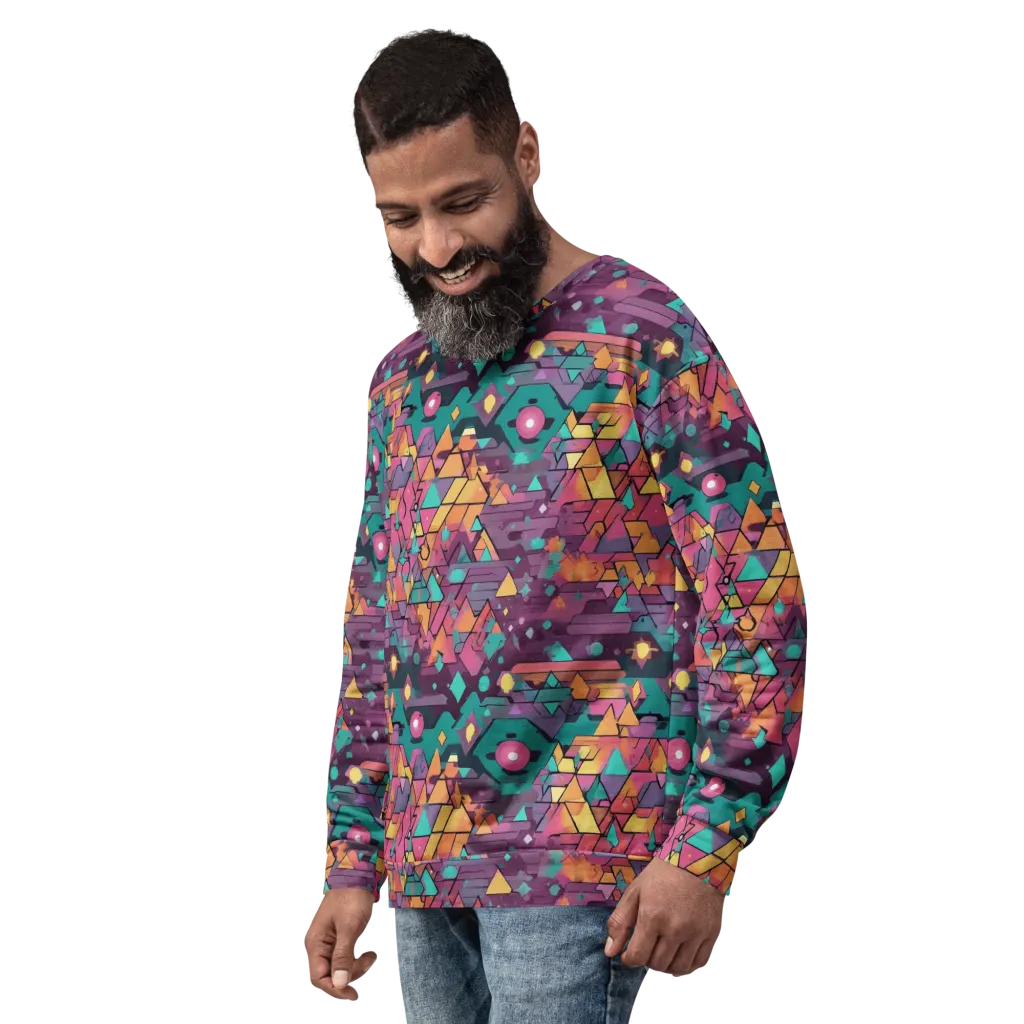 Prismatic Rumble on Sweatshirt — Left Front