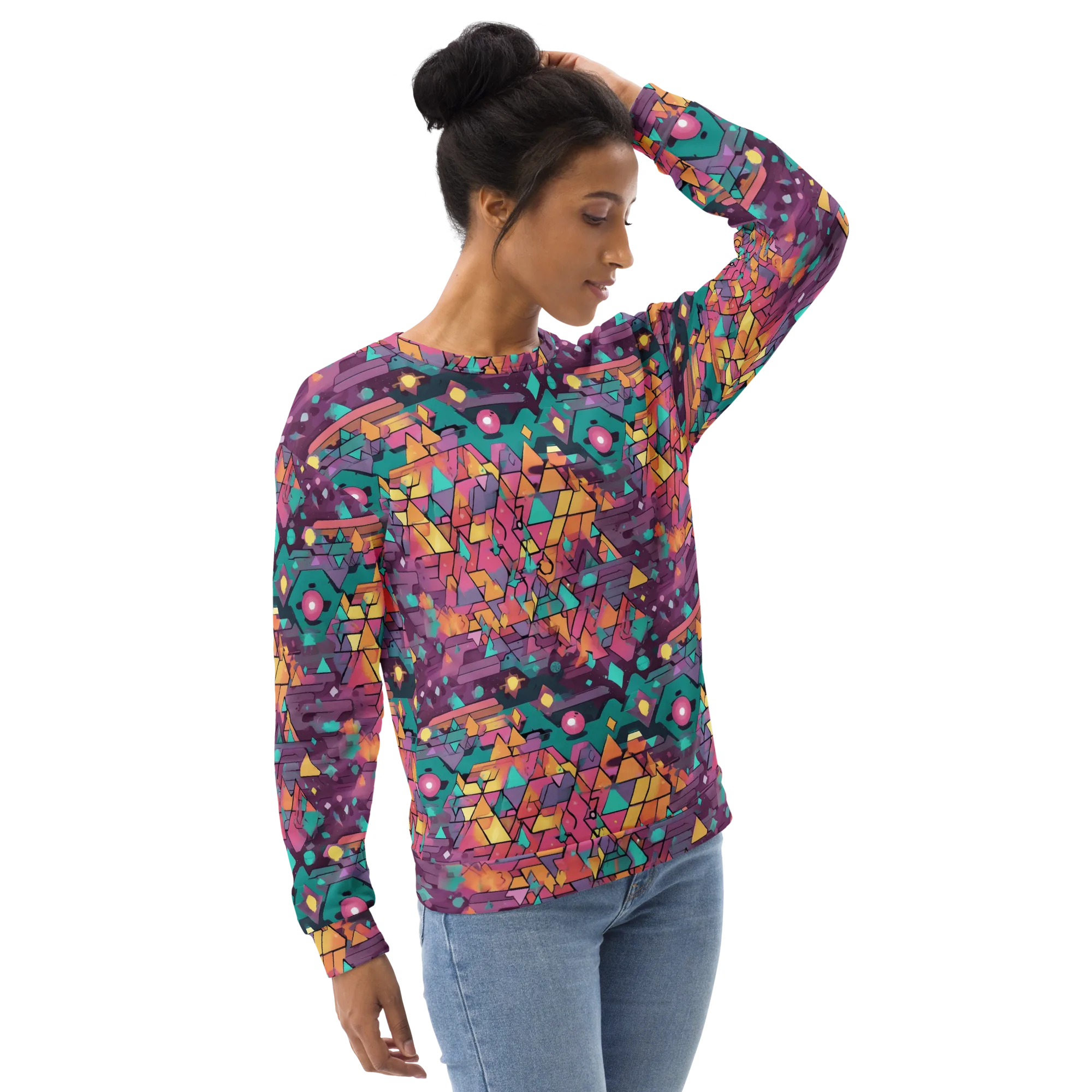 Prismatic Rumble on Sweatshirt — Right Front
