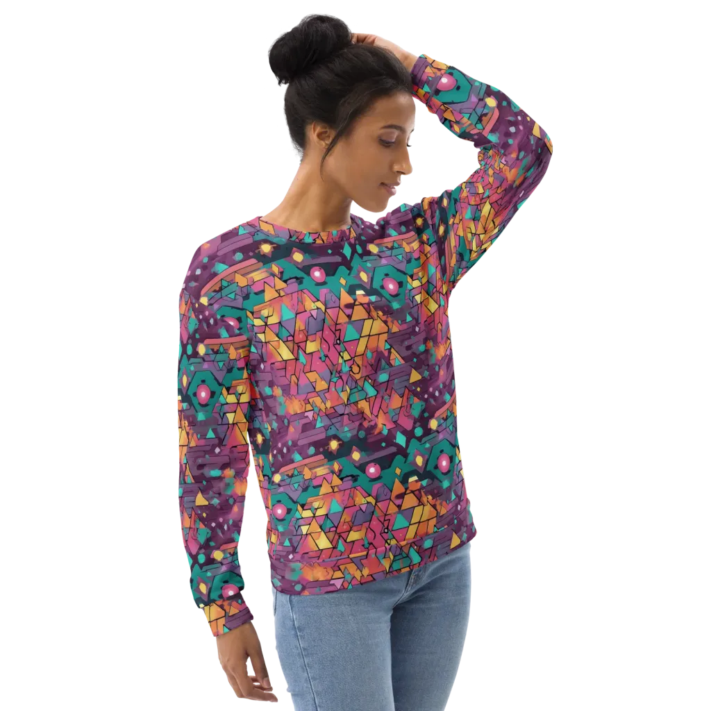 Prismatic Rumble on Sweatshirt — Right Front