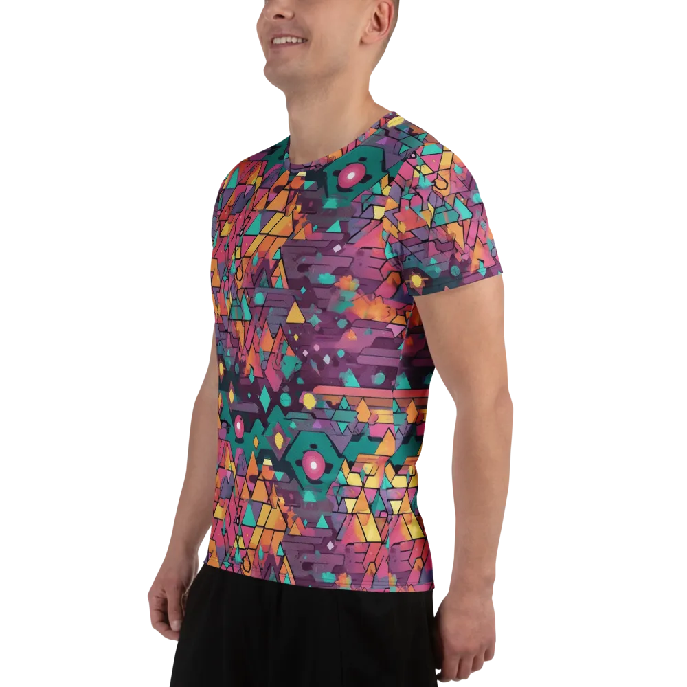 Prismatic Rumble on Men's Athletic T-Shirt — Left