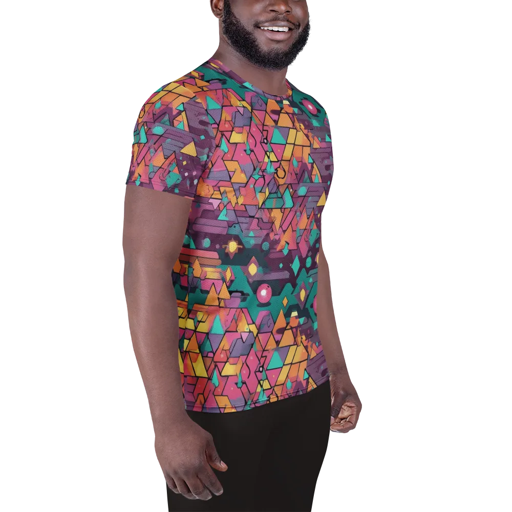 Prismatic Rumble on Men's Athletic T-Shirt — Right
