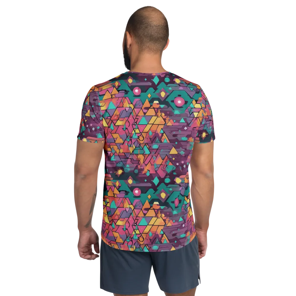 Prismatic Rumble on Men's Athletic T-Shirt — Back
