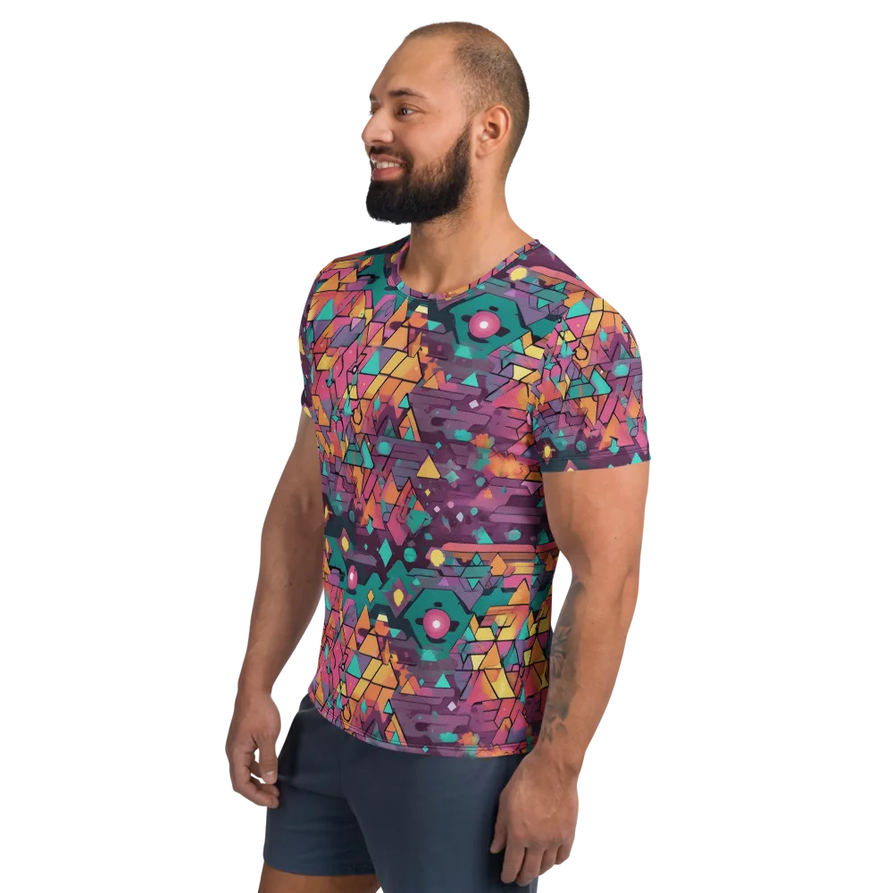 Prismatic Rumble on Men's Athletic T-Shirt — Left