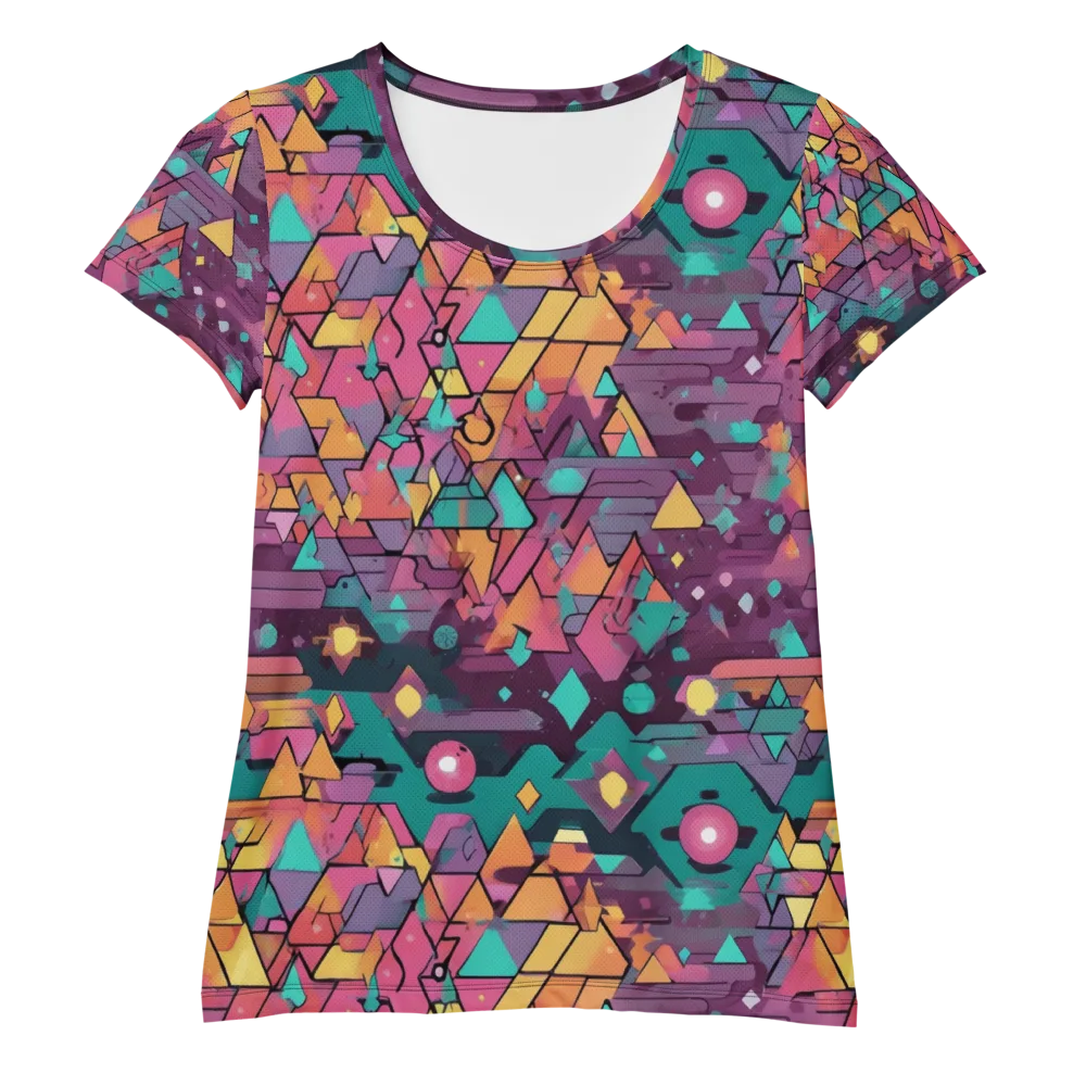Prismatic Rumble on Women's Athletic T-Shirt — Front