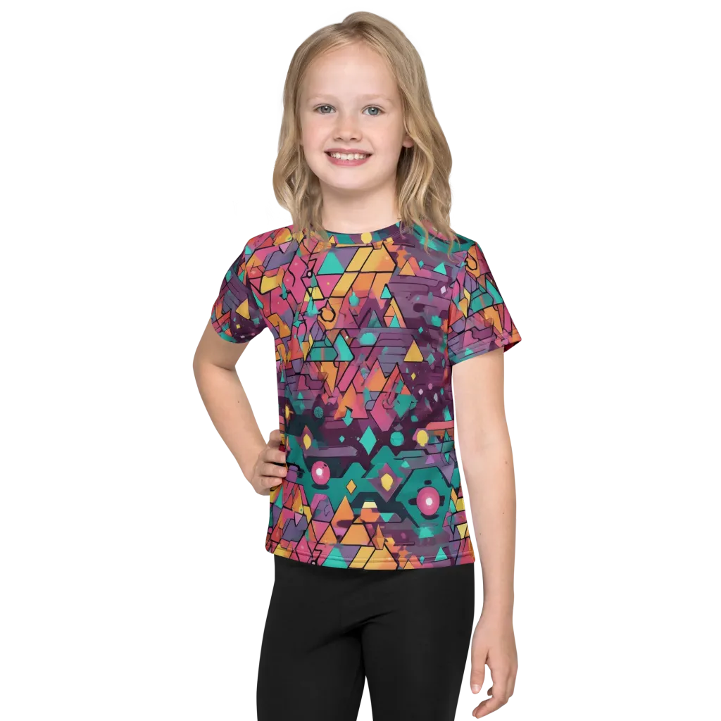 Prismatic Rumble on Kids Crew Neck T-Shirt — Front