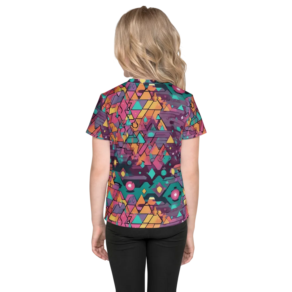 Prismatic Rumble on Kids Crew Neck T-Shirt — Back