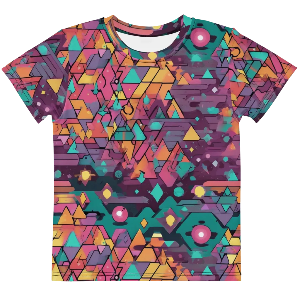 Prismatic Rumble on Kids Crew Neck T-Shirt — Front