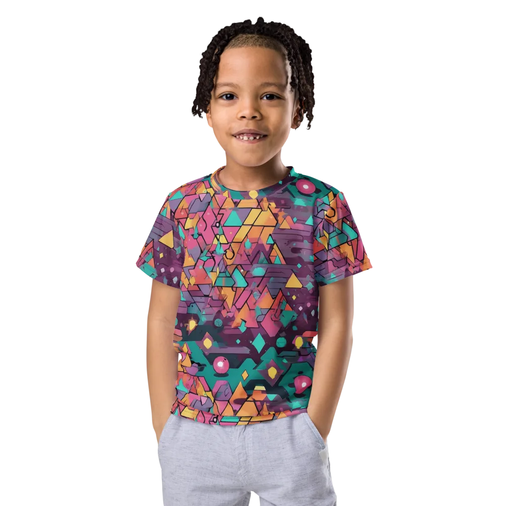 Prismatic Rumble on Kids Crew Neck T-Shirt — Front