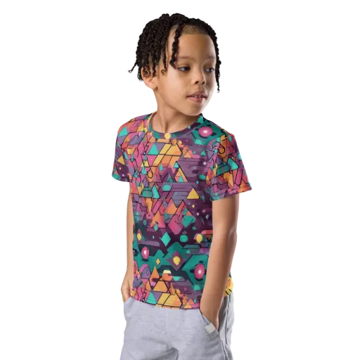 Prismatic Rumble on a Kids Crew Neck T-Shirt