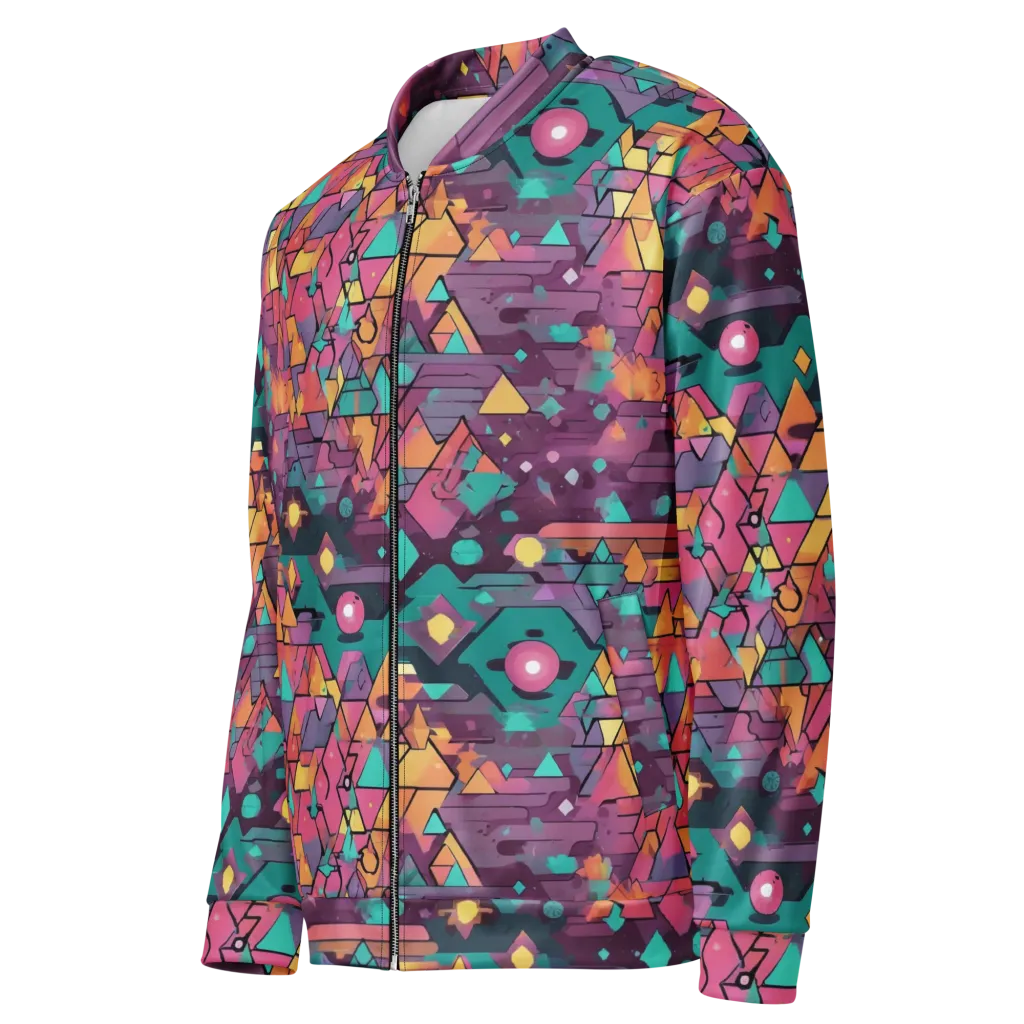 Prismatic Rumble on Bomber Jacket — Left Front