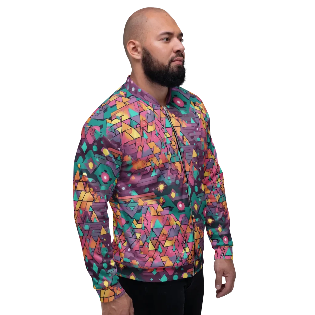 Prismatic Rumble on Bomber Jacket — Right