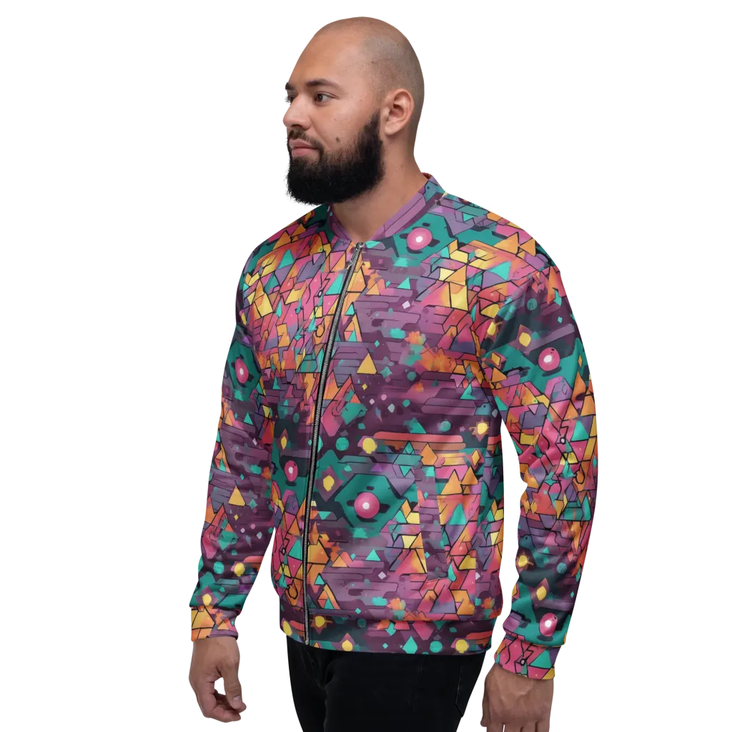 Prismatic Rumble on Bomber Jacket — Left