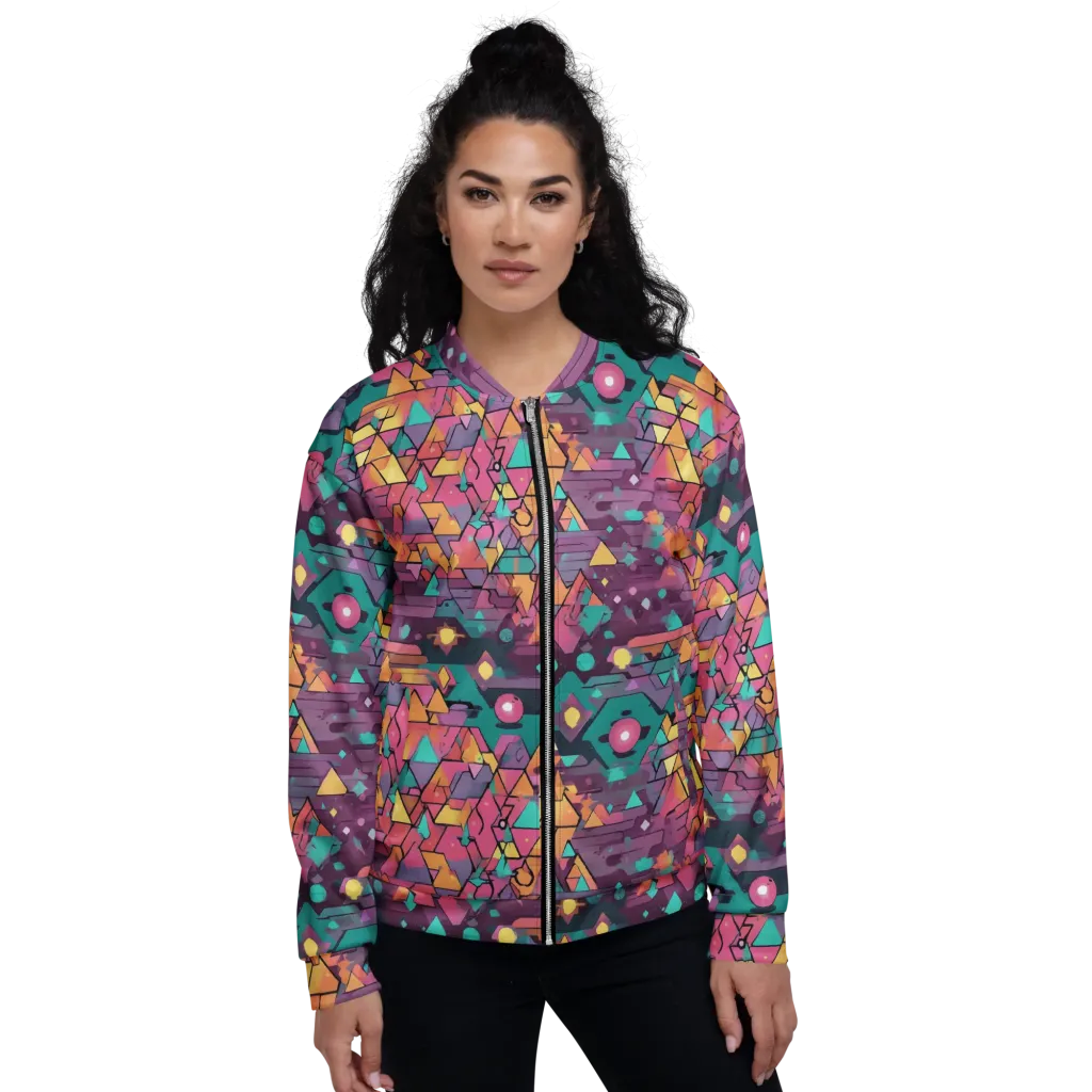 Prismatic Rumble on Bomber Jacket — Front