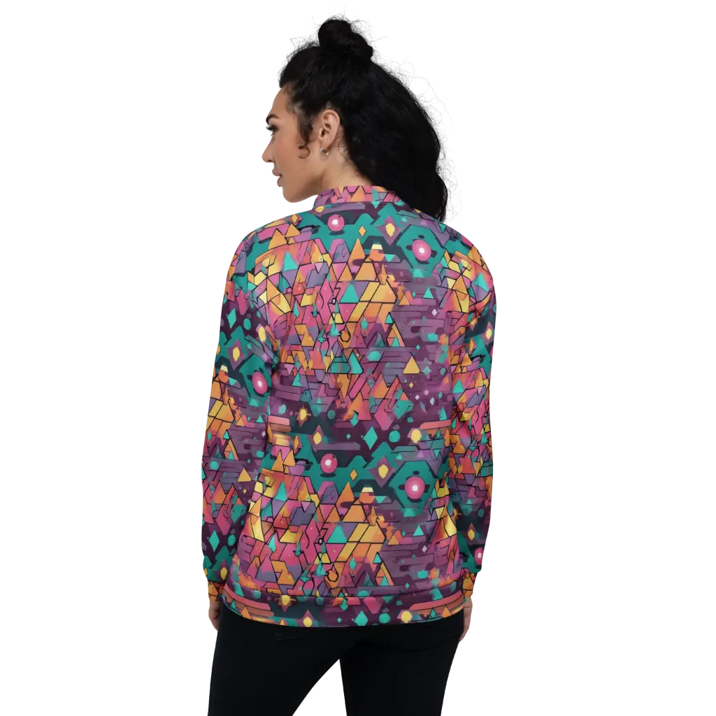 Prismatic Rumble on Bomber Jacket — Back