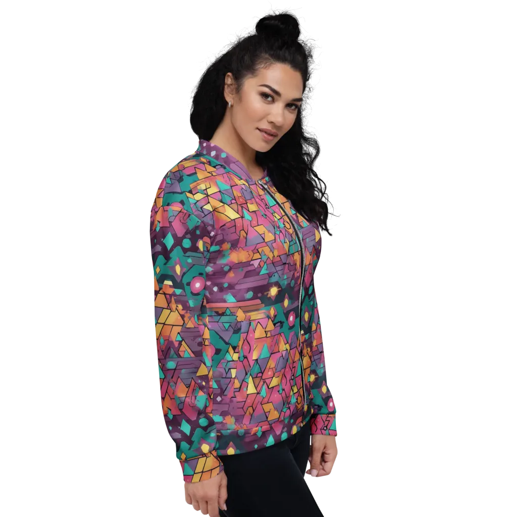 Prismatic Rumble on Bomber Jacket — Right