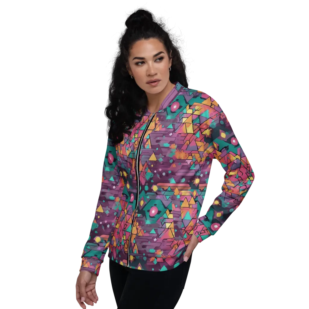 Prismatic Rumble on Bomber Jacket — Left