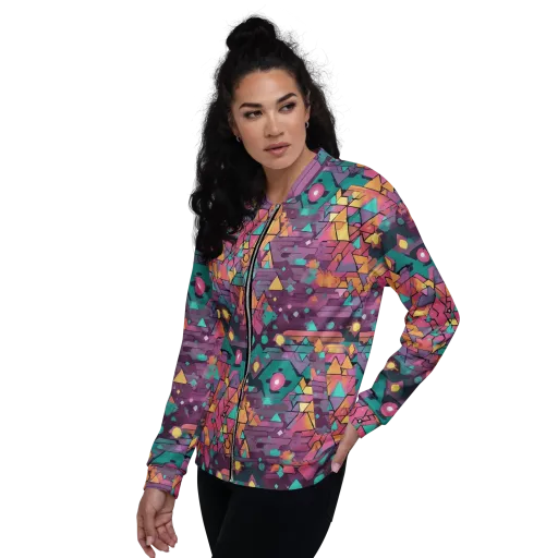 Prismatic Rumble on a Bomber Jacket