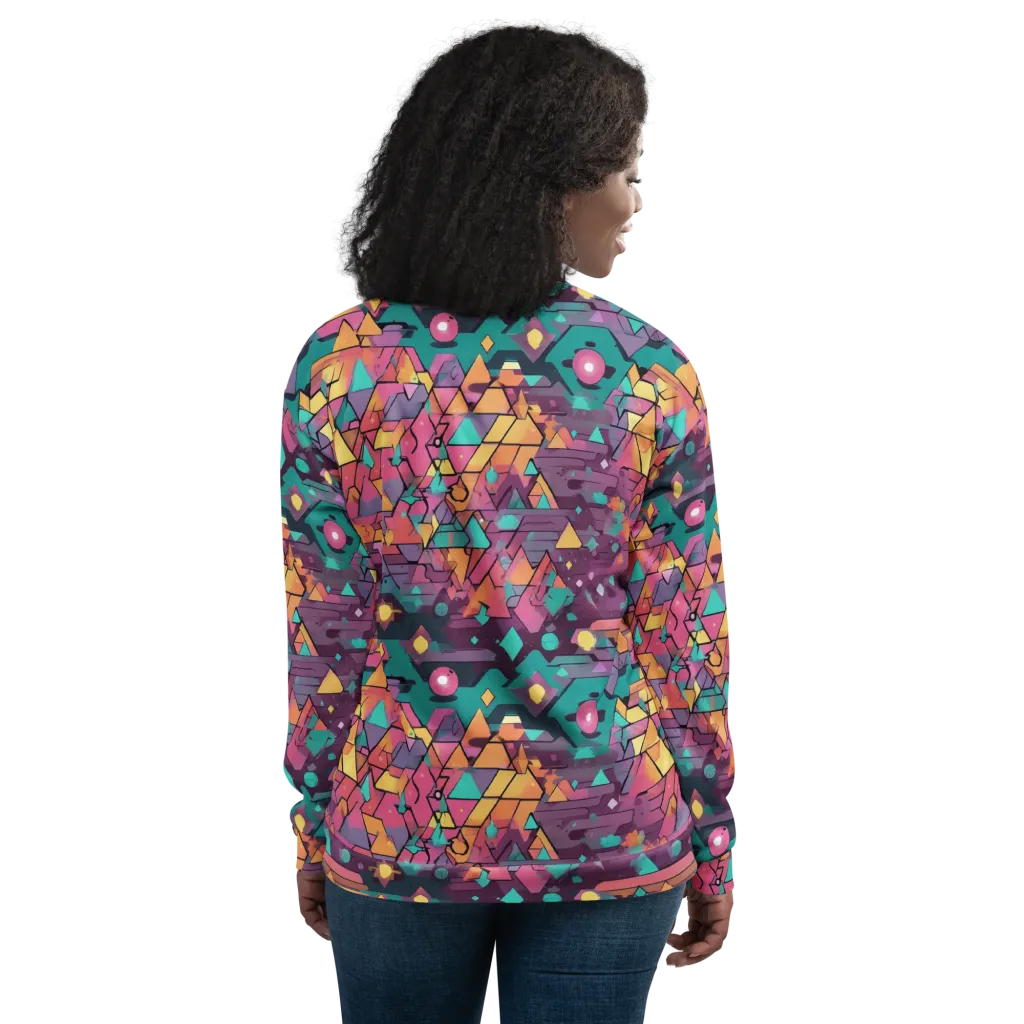 Prismatic Rumble on Bomber Jacket — Back
