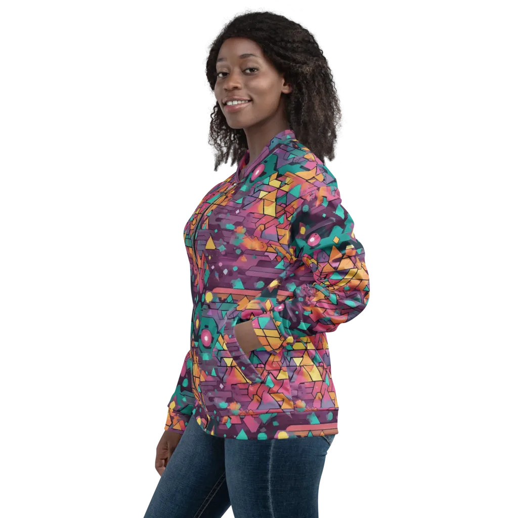 Prismatic Rumble on Bomber Jacket — Left