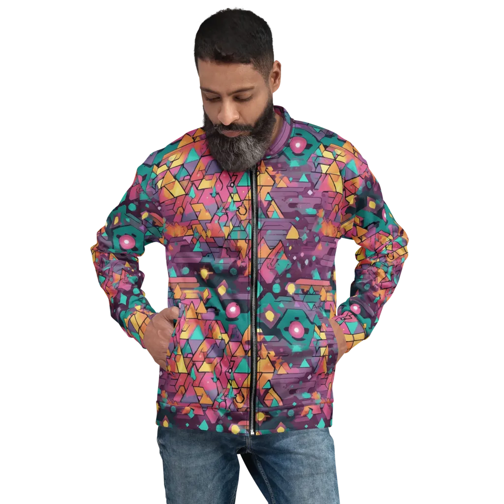 Prismatic Rumble on Bomber Jacket — Front