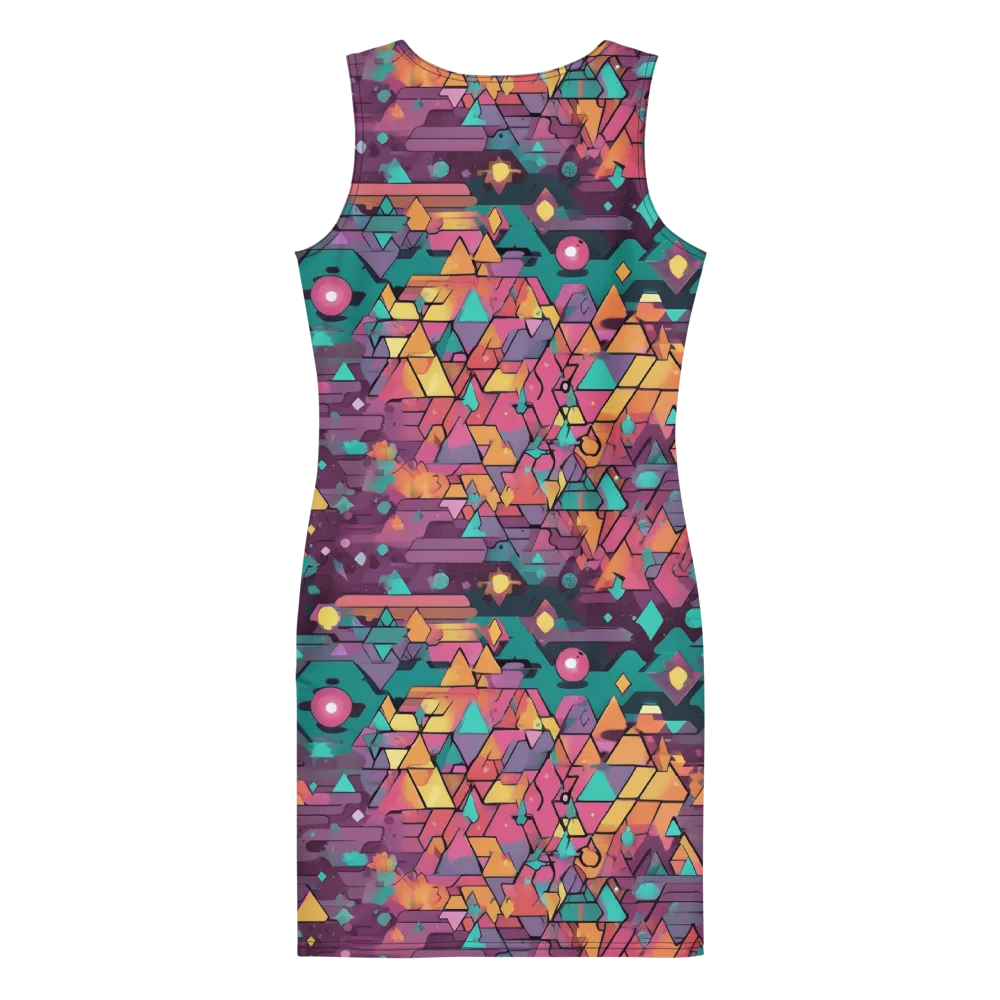 Prismatic Rumble on Bodycon Dress — Back