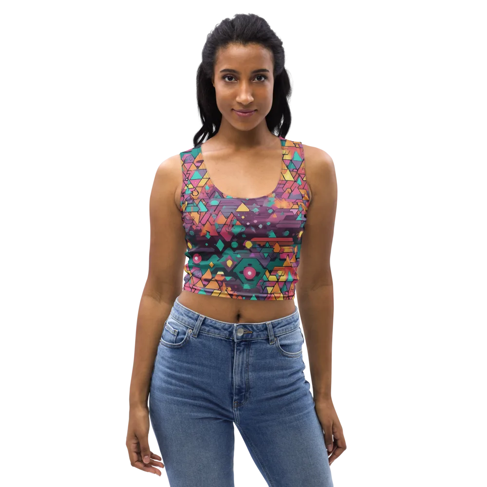 Prismatic Rumble on Crop Top — Front