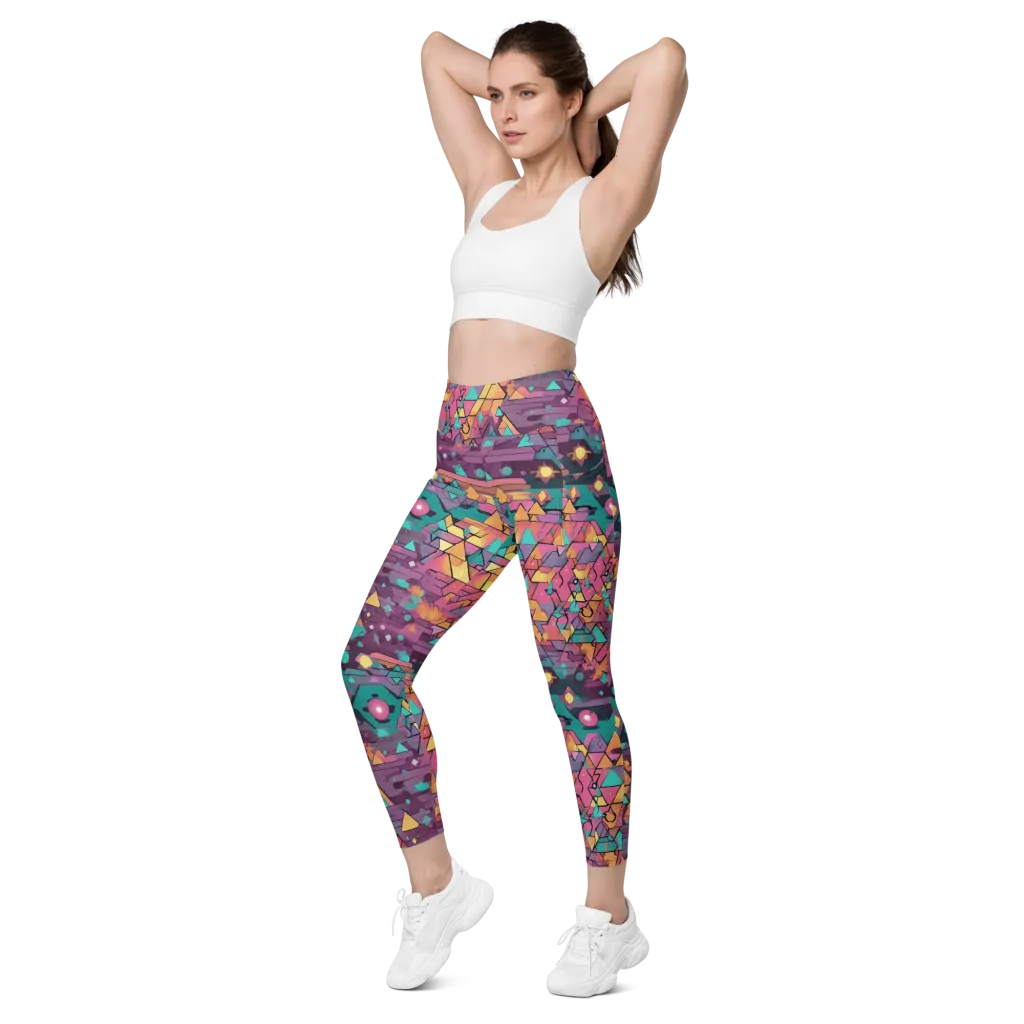 Prismatic Rumble on Leggings with Pockets — Left Front