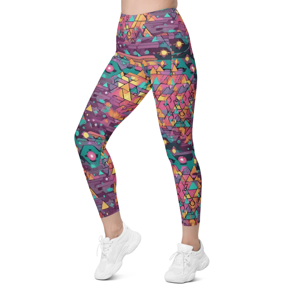 Prismatic Rumble on Leggings with Pockets — Left Front