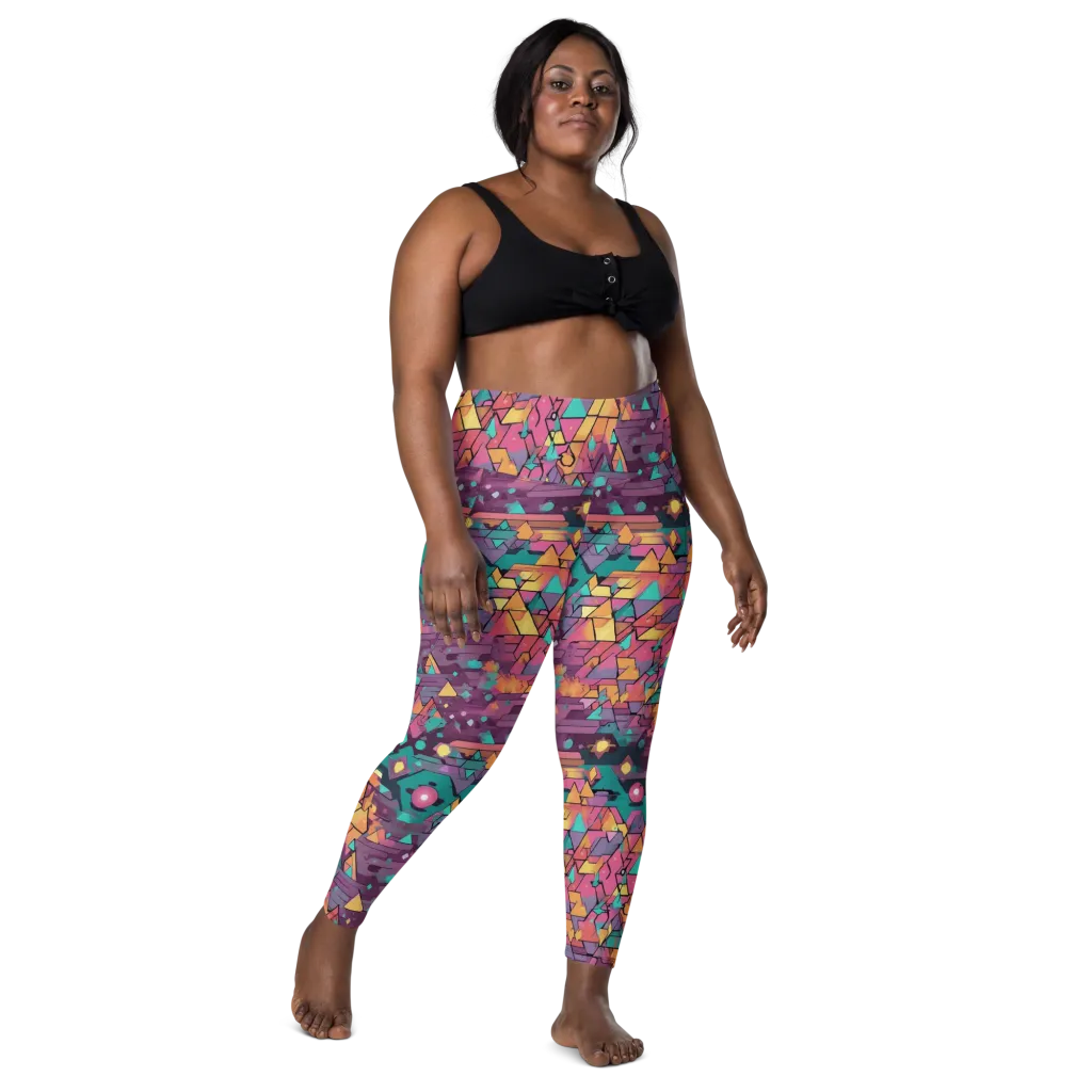 Prismatic Rumble on Leggings with Pockets — Front