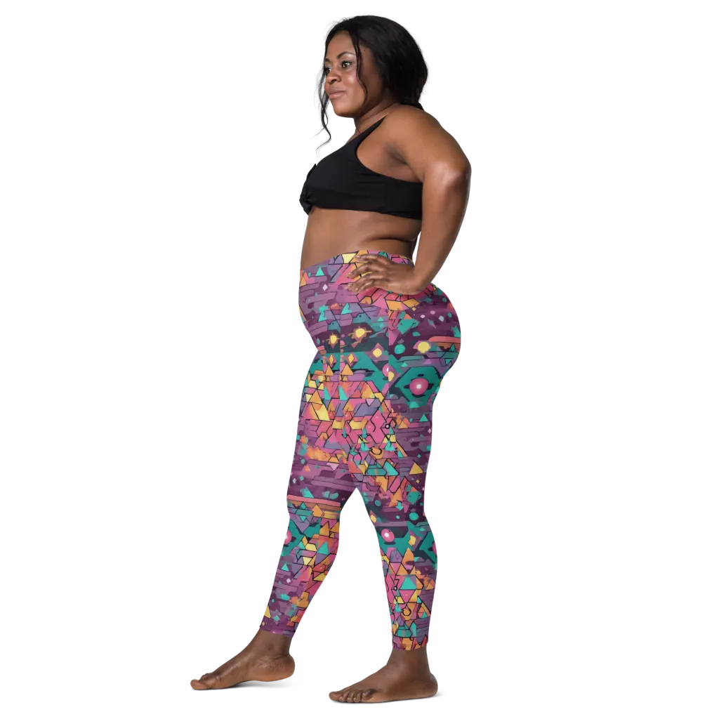 Prismatic Rumble on Leggings with Pockets — Left