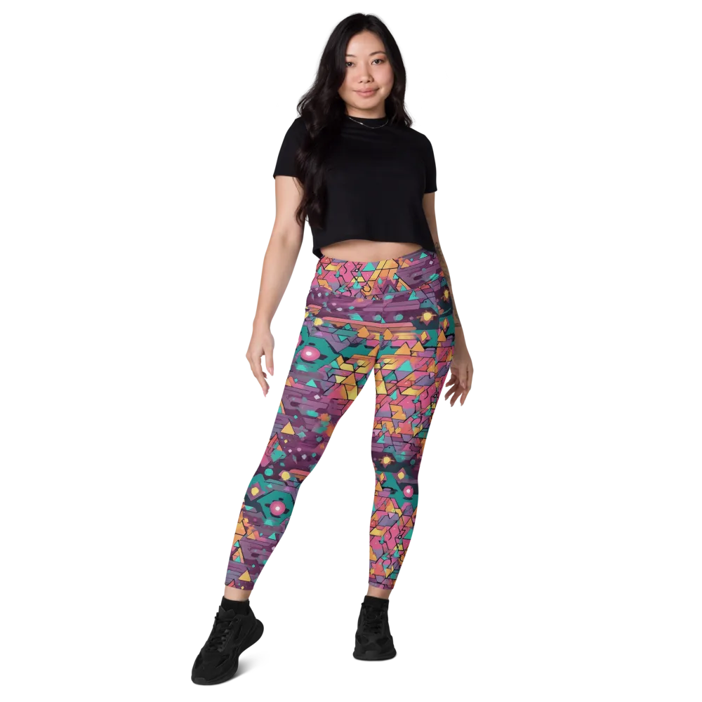 Prismatic Rumble on Leggings with Pockets — Front