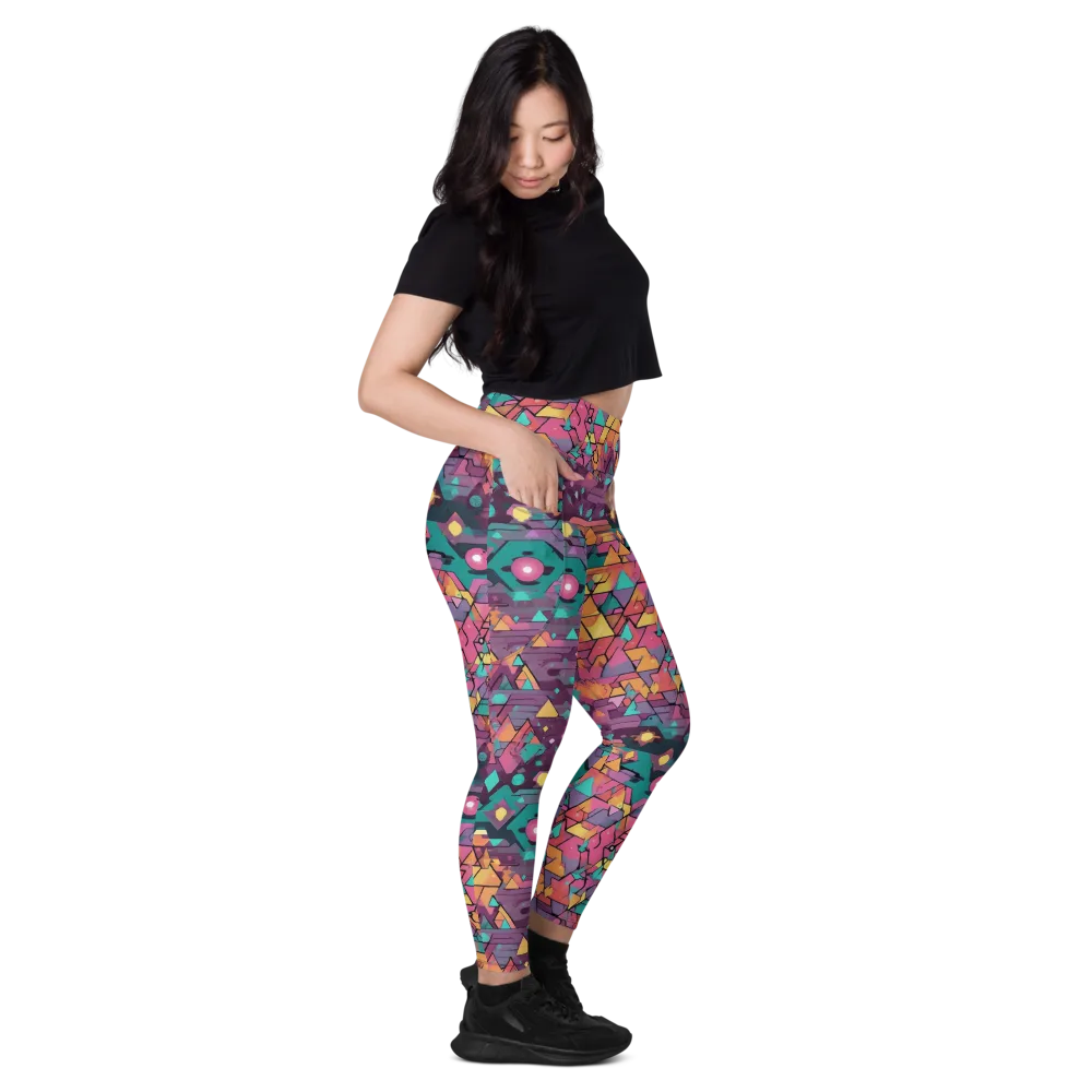 Prismatic Rumble on Leggings with Pockets — Right