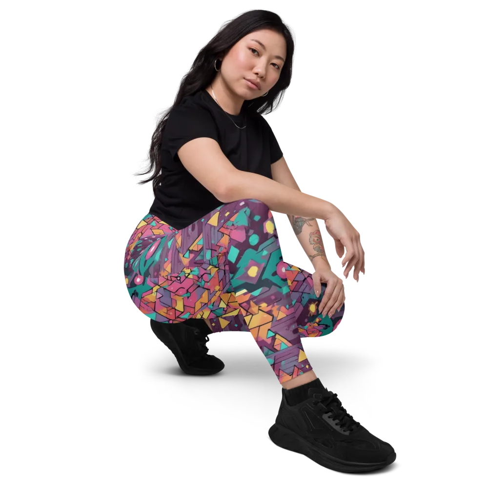 Prismatic Rumble on Leggings with Pockets — Right Front