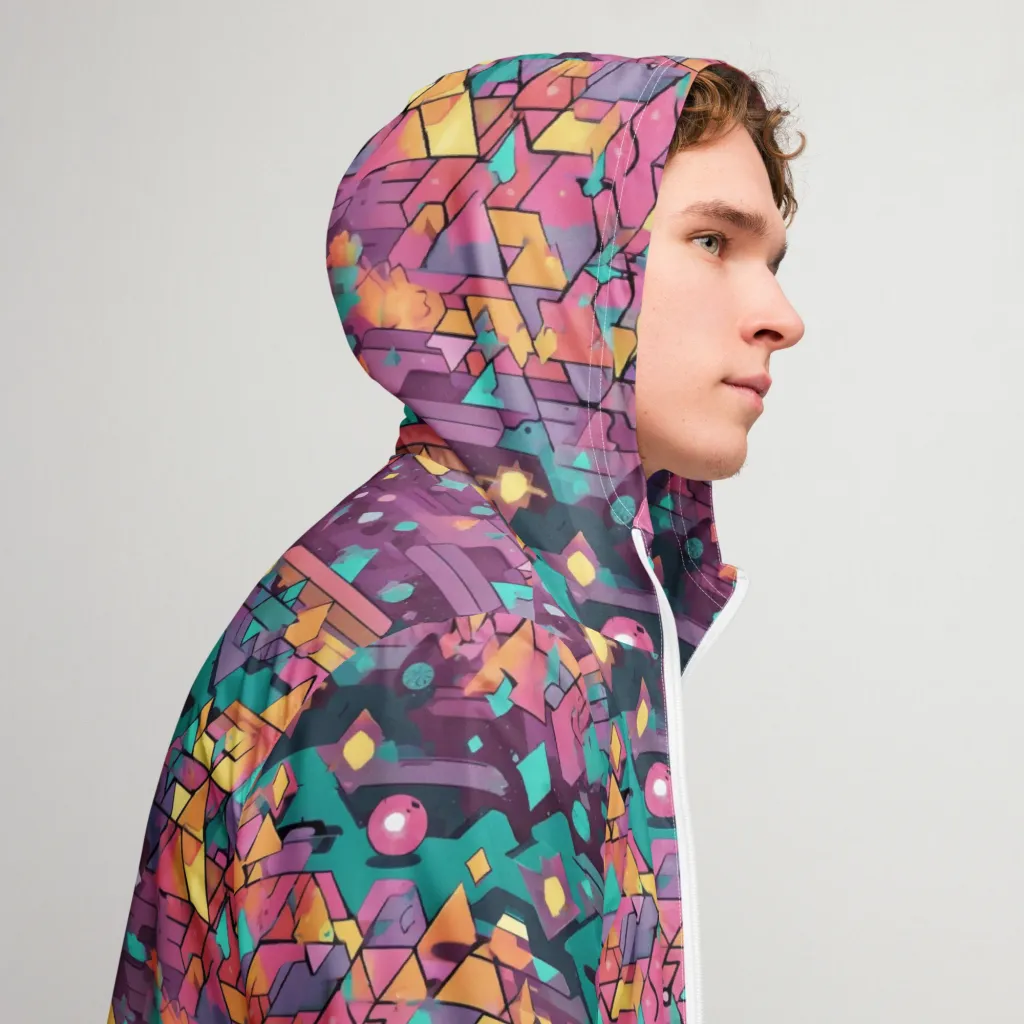 Prismatic Rumble on Men's Windbreaker — Right