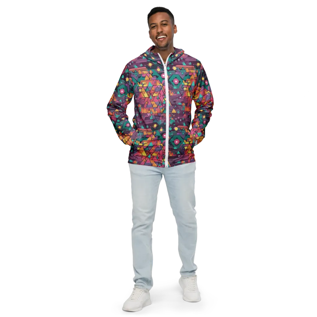 Prismatic Rumble on Men's Windbreaker — Front