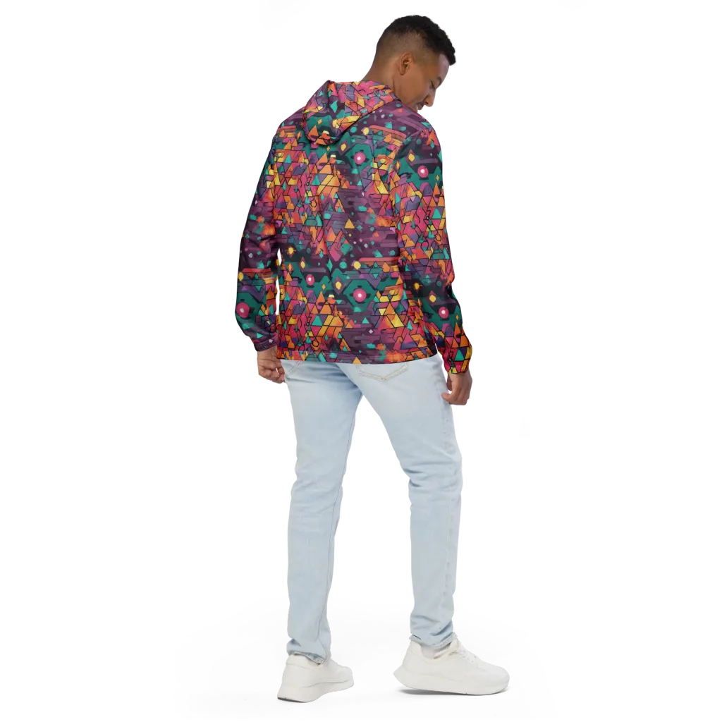 Prismatic Rumble on Men's Windbreaker — Back