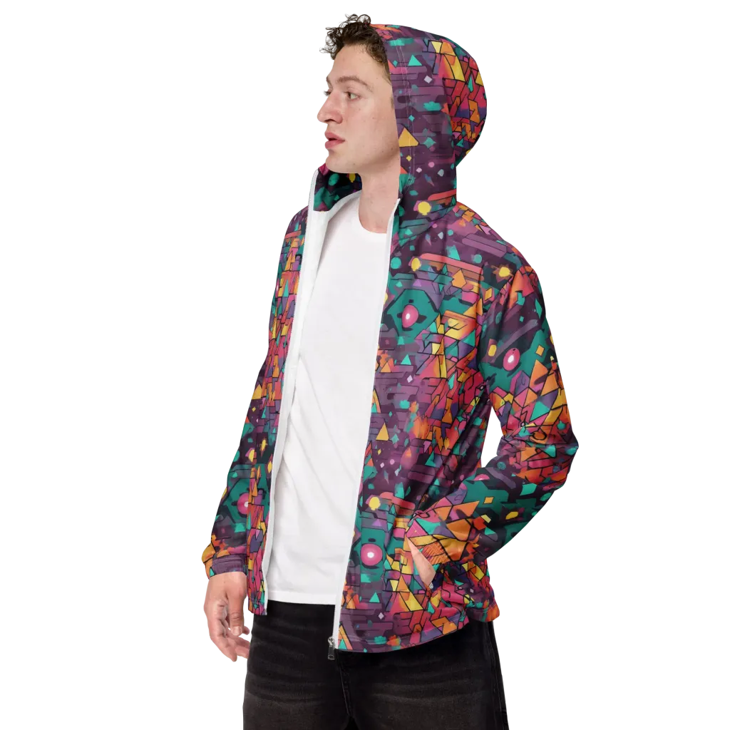 Prismatic Rumble on Men's Windbreaker — Left Front