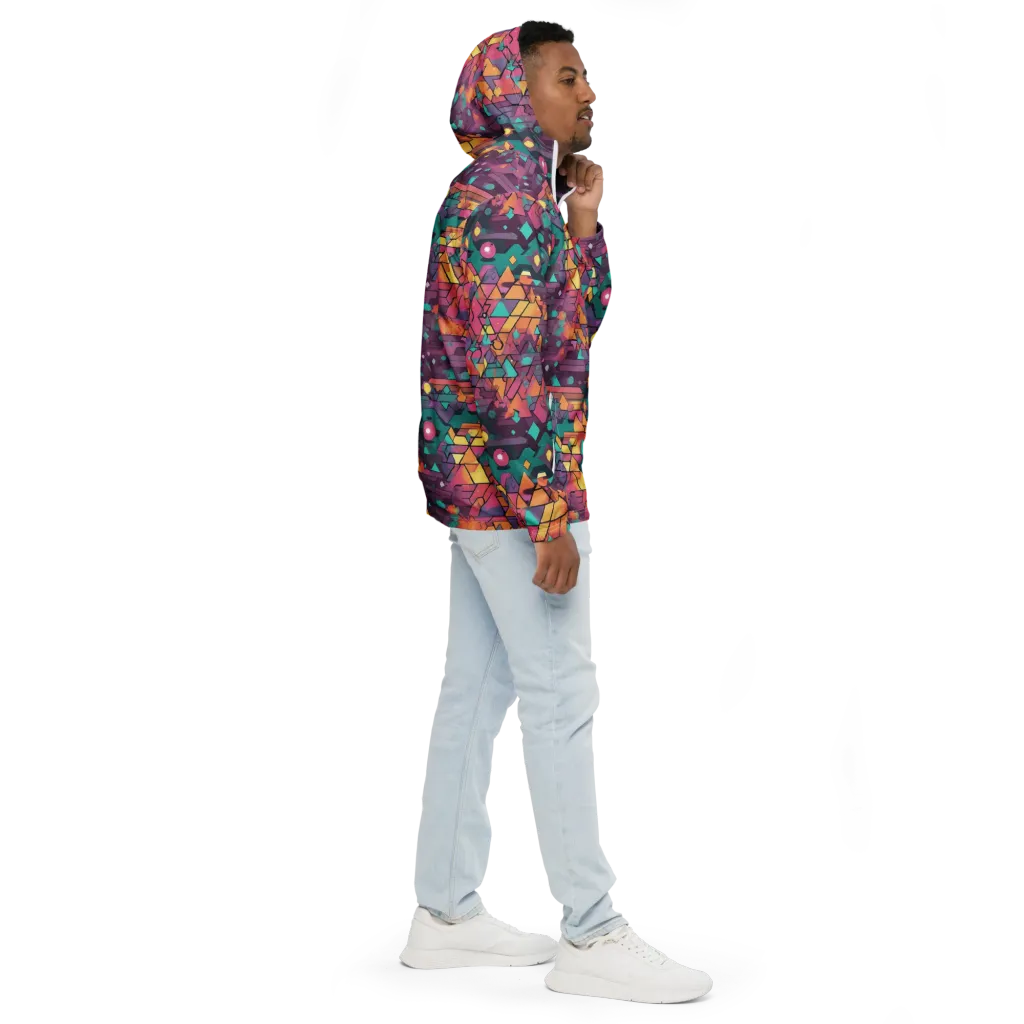 Prismatic Rumble on Men's Windbreaker — Right