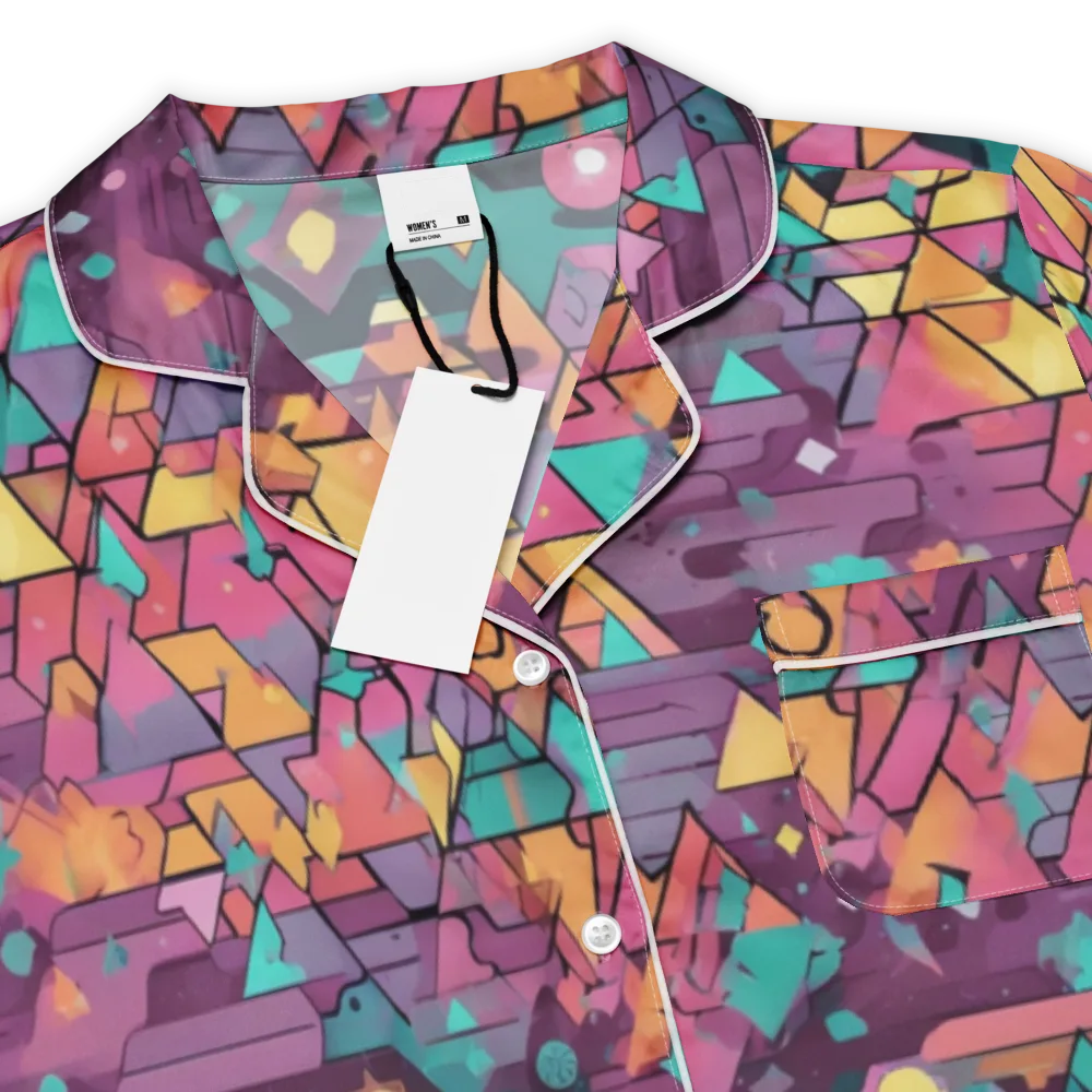 Prismatic Rumble on Women's Short Sleeve Pajama Top — Product details