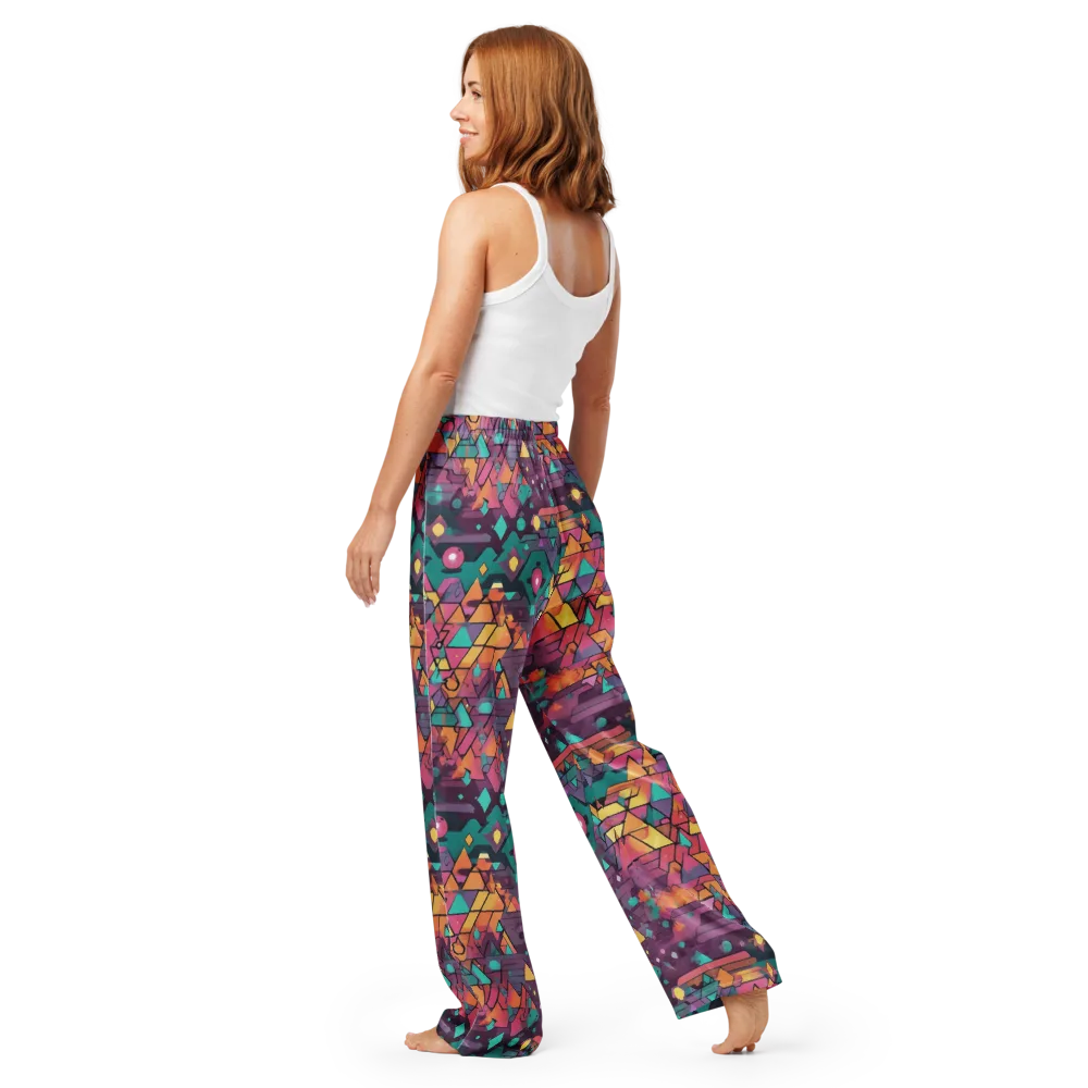 Prismatic Rumble on Women's Pajama Pants — Back