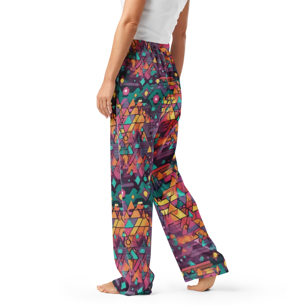 Prismatic Rumble on Women's Pajama Pants — Left