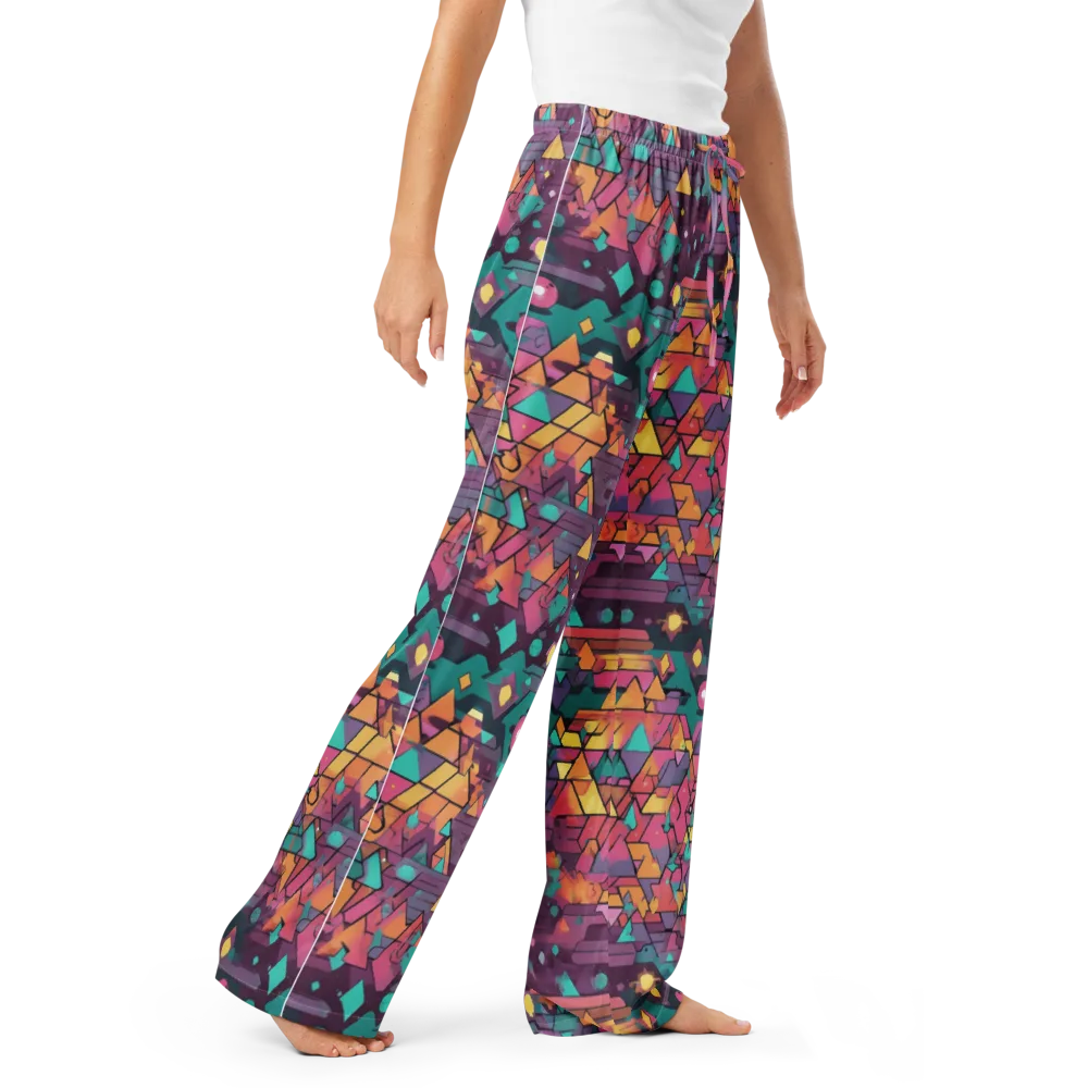 Prismatic Rumble on Women's Pajama Pants — Right Front