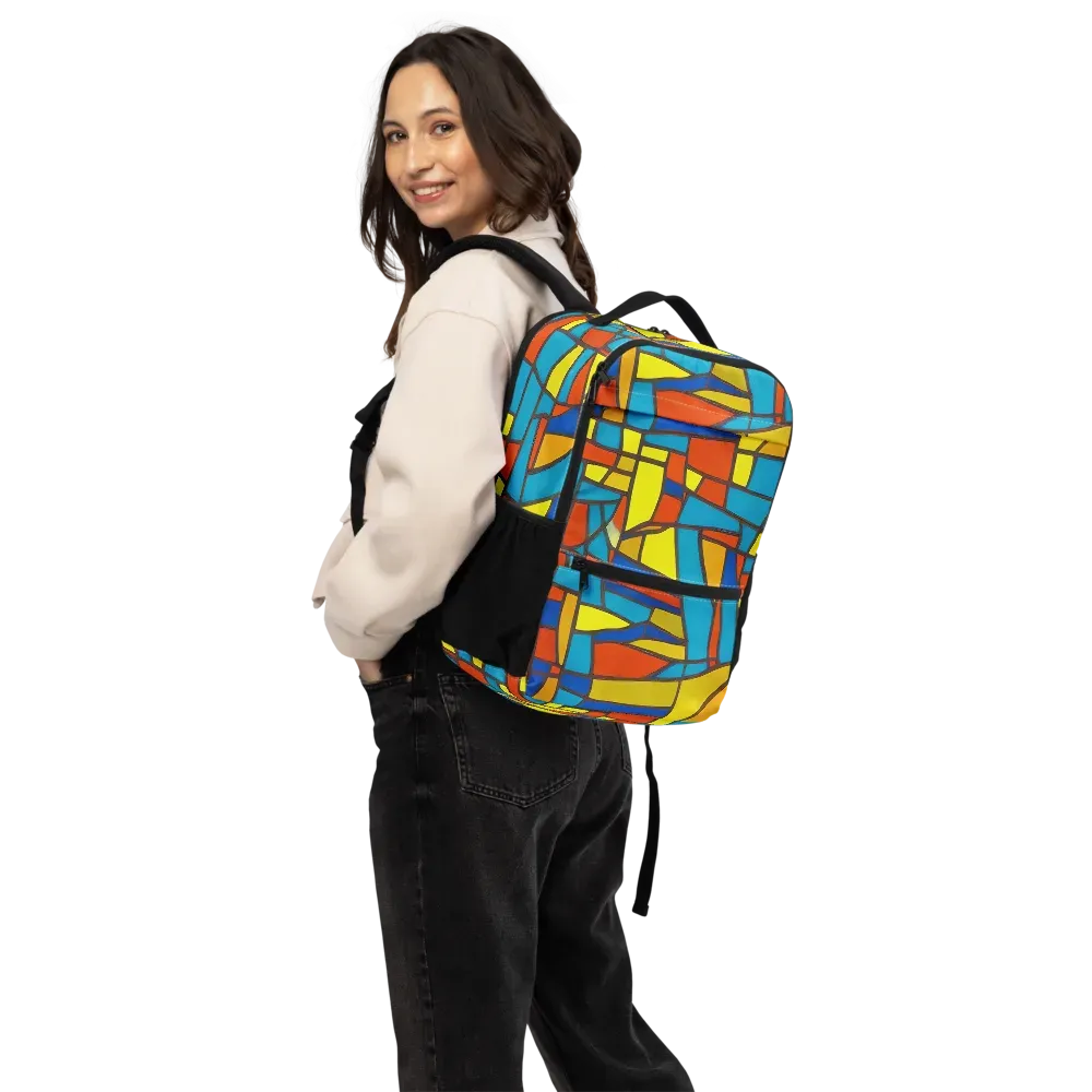 Mondrian Mesh on Utility Backpack — Back