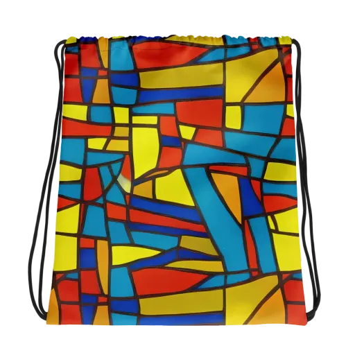 Mondrian Mesh on a Drawstring Bag