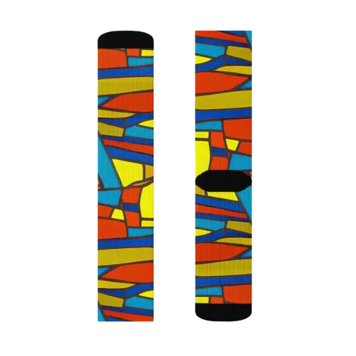 Mondrian Mesh on a Socks