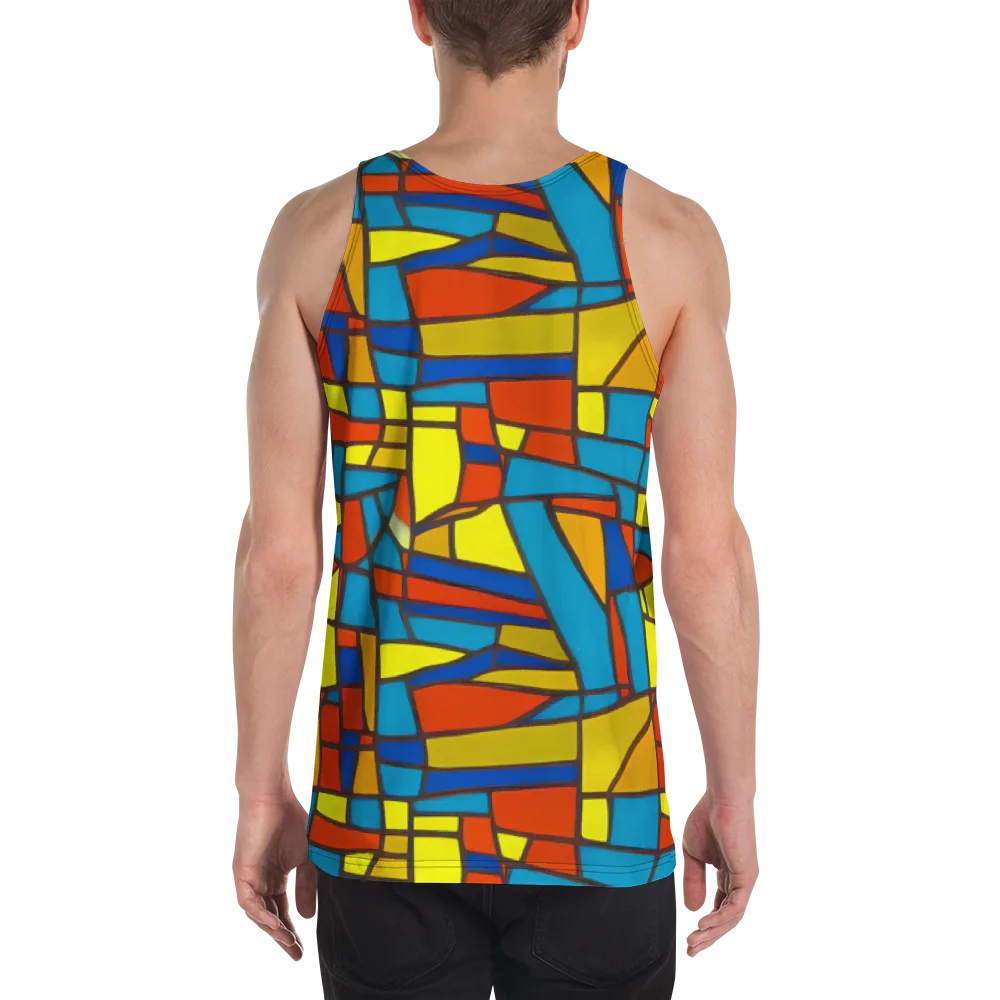Mondrian Mesh on Men's Tank Top — Back