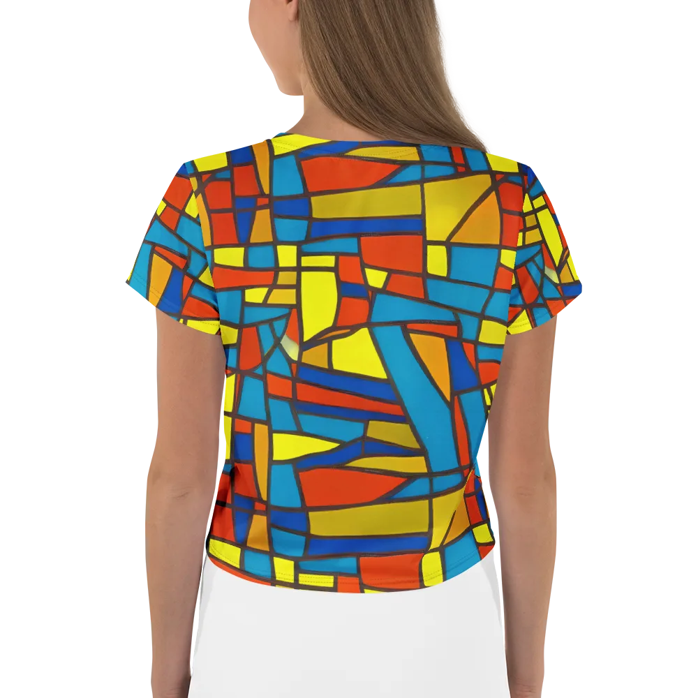 Mondrian Mesh on Crop Tee — Back