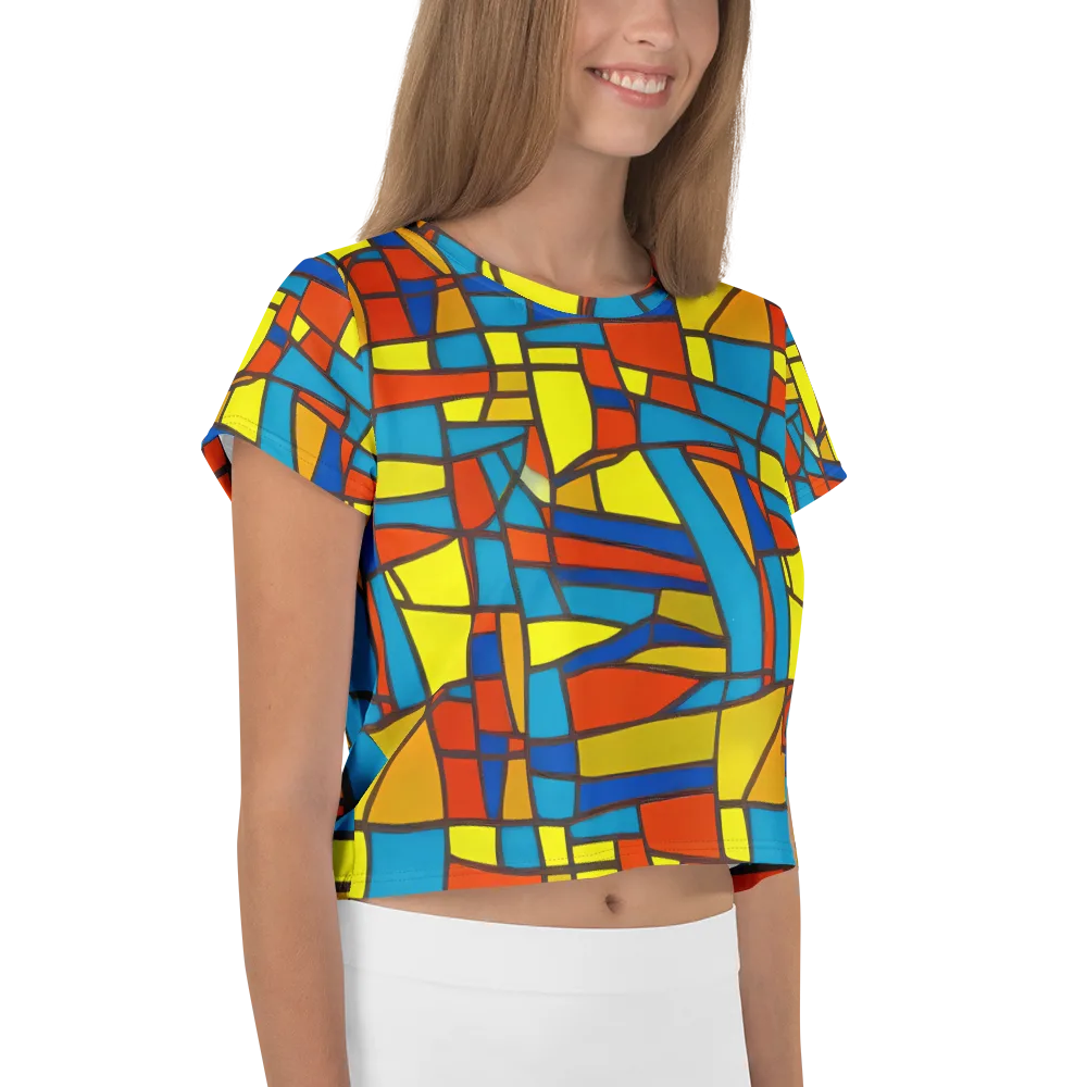 Mondrian Mesh on Crop Tee — Right