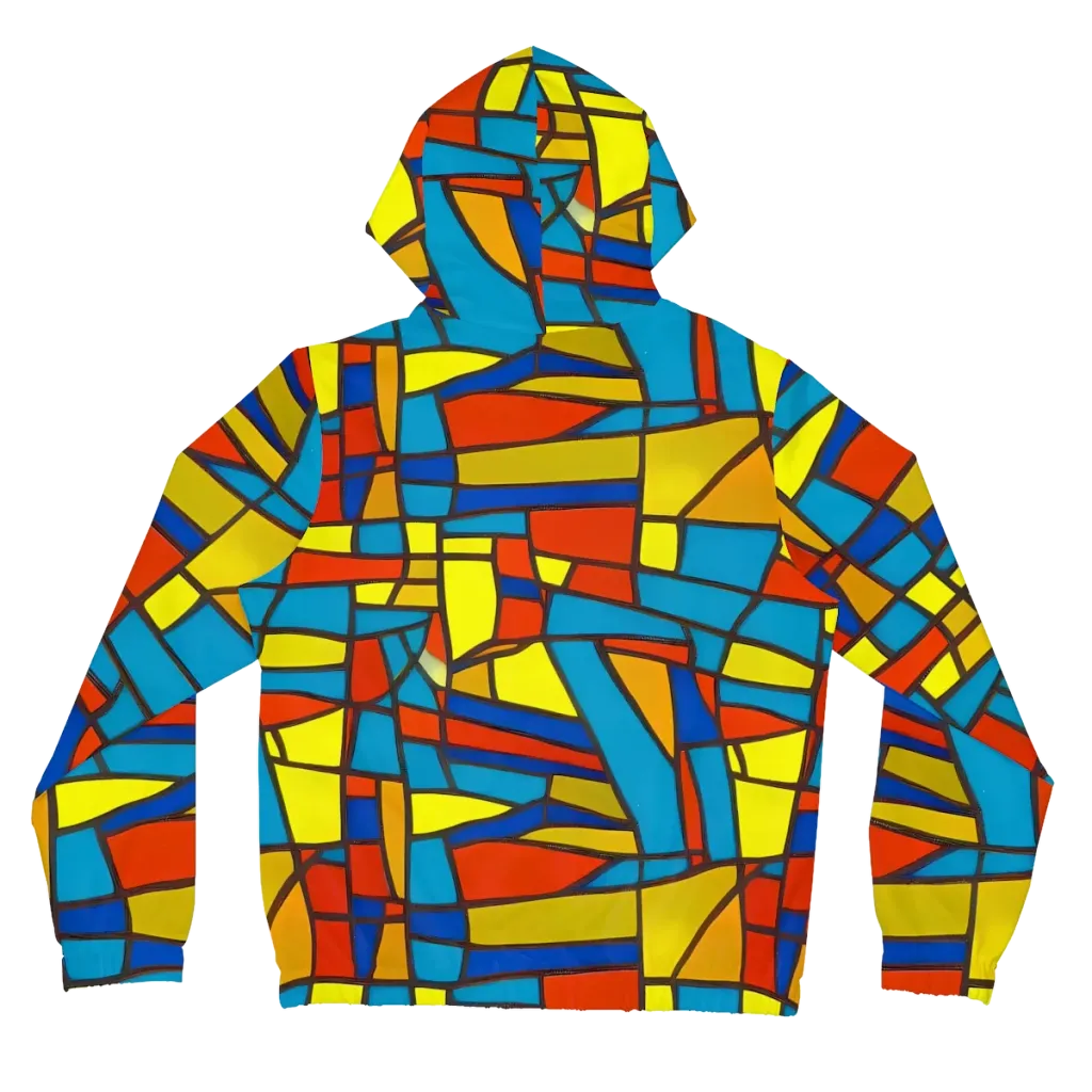 Mondrian Mesh on Women's Full-Zip Hoodie — Back